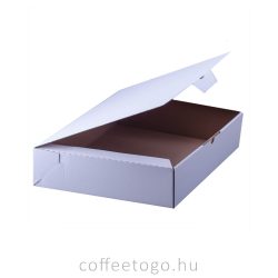 Süteményes fedeles papírdoboz 40 x 30 x 8cm (fehér)