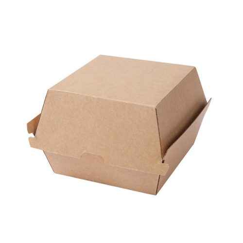 Hamburger doboz 120x120x80mm kraft -XL- PLASTIC FREE