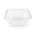 Négyzetes alj 375ml víztiszta 12x12cm DISHY (PET)