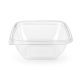 Négyzetes alj 375ml víztiszta 12x12cm DISHY (PET)
