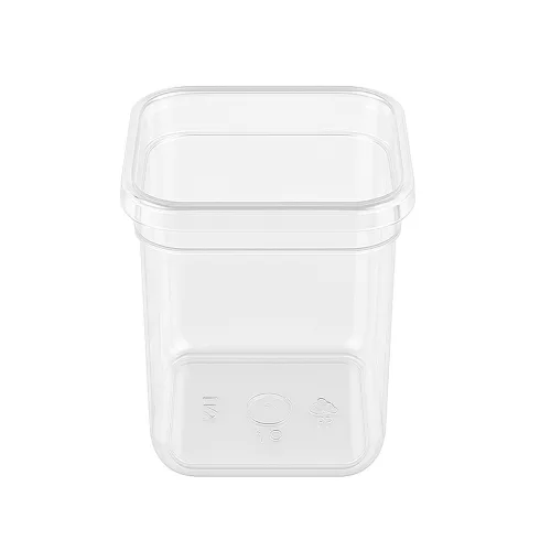 Négyzetes doboz  400ml Víztiszta 9x9cm