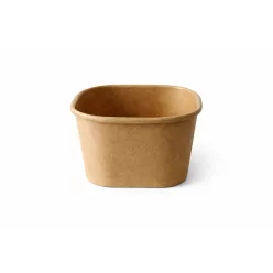 Papír szószos szögletes tálka 90ml Kraft
