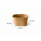 Papír szószos szögletes tálka 90ml Kraft
