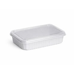 Szögletes doboz 500ml fehér POLLY SET, tetővel együtt