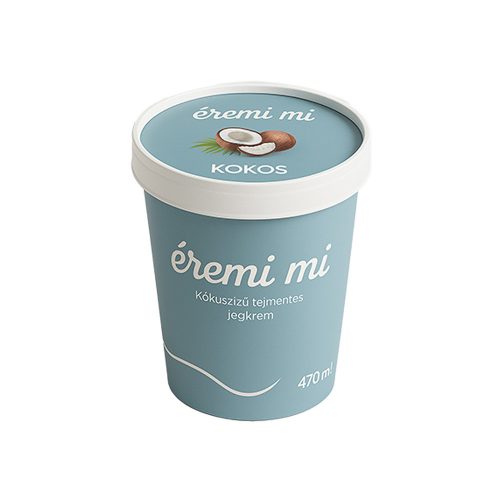 Fagyis / jégkrémes papír konténer, 470ml (fagyasztható/fóliázható)
