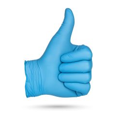 Kesztyű (nitril, kék) M méret