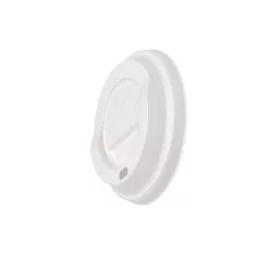   Fehér lebomló CPLA  tető 220ml-es papírpohárhoz (80mm) CoBio