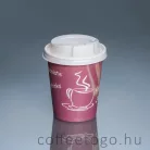 Lebomló műanyag tető 220ml-es papírpohárhoz (80mm) COBIO feher