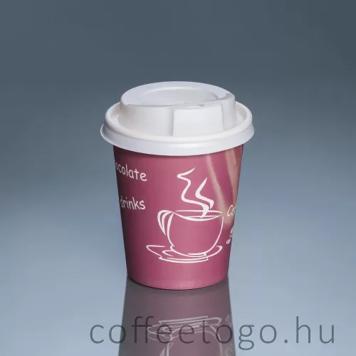 Lebomló műanyag tető 220ml-es papírpohárhoz (80mm) COBIO feher