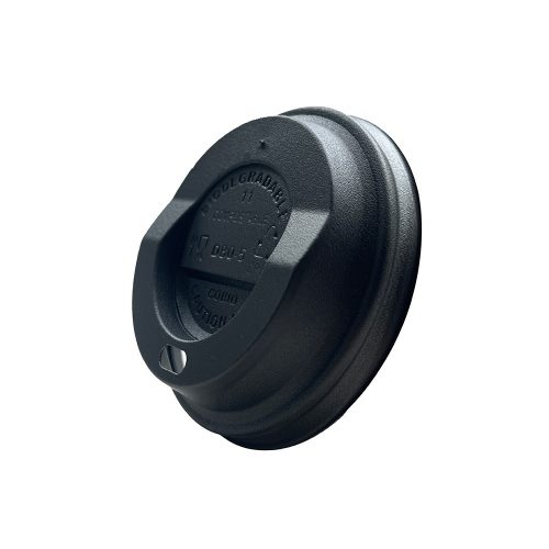 Lebomló tető 220ml-es papírpohárhoz (80mm) COBIO fekete