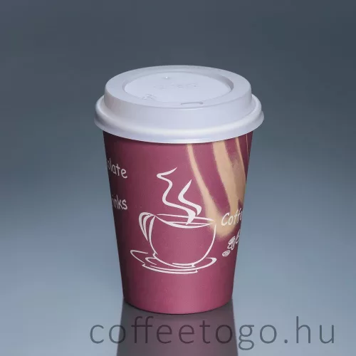 Fehér lebomló CPLA tető a 300/340/450ml-es papírpohárhoz (90mm) CoBio