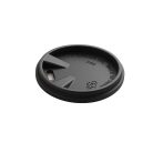 Fekete műanyag tető 100ml-es pohárhoz, lapos  (65mm)