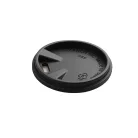 Fekete műanyag tető 100ml-es pohárhoz, lapos  (65mm)