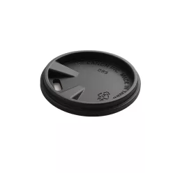 Fekete műanyag tető 100ml-es pohárhoz, lapos  (65mm)