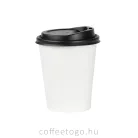 Fekete műanyag tető 180ml-es pohárhoz (70mm)