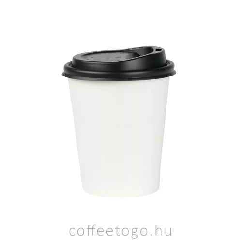 Fekete műanyag tető 180ml-es pohárhoz (70mm)