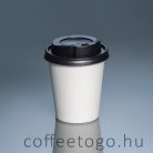 Fekete műanyag tető 180ml-es pohárhoz (70mm)