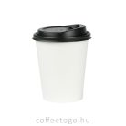 Fekete műanyag tető 180ml-es pohárhoz (73mm)