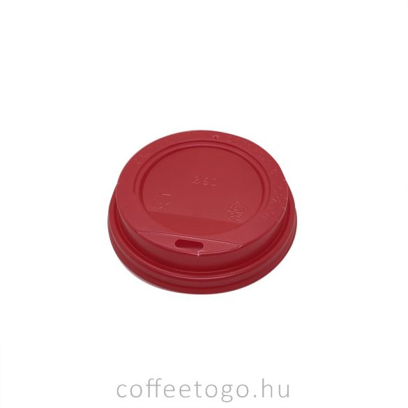 Piros műanyag tető 220ml-es pohárhoz (80mm)