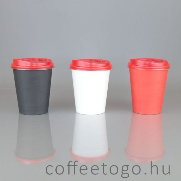 Műanyag tető 300/340/450ml-es pohárhoz, piros (90mm)