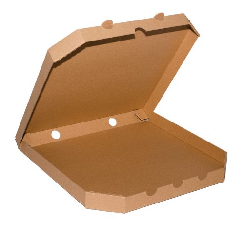 Pizzadoboz 32x32x3cm barna (csapott)