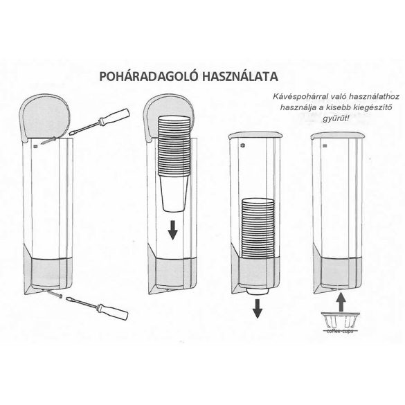 Poháradagoló 1-1,7dl-es pohárhoz