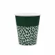 100% lebomló papírpohár 220ml (80mm) műanyagmentes LEAF - sötétzöld