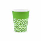 100% lebomló papírpohár 220ml (80mm) műanyagmentes LEAF - világoszöld