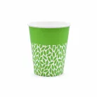 100% lebomló papírpohár 220ml (80mm) műanyagmentes LEAF - világoszöld