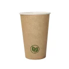 100% lebomló papírpohár  kraft 300ml (80mm) műanyagmentes AQUA
