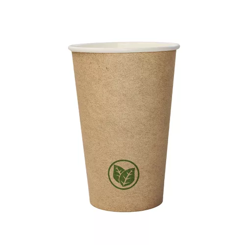 100% lebomló papírpohár  kraft 300ml (80mm) műanyagmentes AQUA