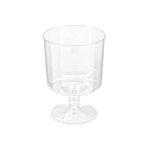 Talpas műanyag borospohár 200ml, újrahasználható