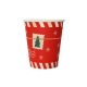 100% lebomló papírpohár karácsonyi POSTCARD 220ml (80mm) műanyagmentes