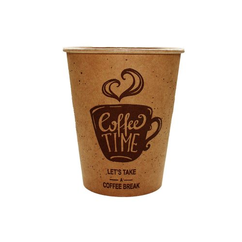 Kraft papírpohár 220ml (80mm) COFFEE TIME