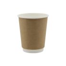 Duplafalú papírpohár 220ml (80mm) KRAFT