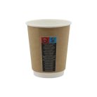 Duplafalú papírpohár 220ml (80mm) KRAFT