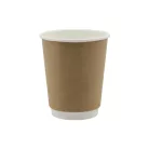 Duplafalú papírpohár 220ml (80mm) KRAFT