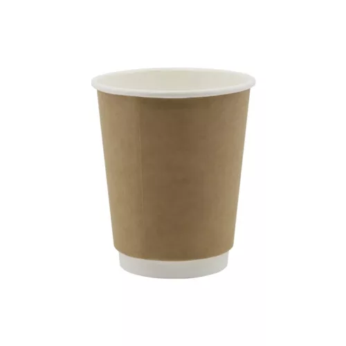 Duplafalú papírpohár 220ml (80mm) KRAFT