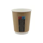 Duplafalú papírpohár 220ml (80mm) KRAFT
