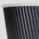 Duplafalú papírpohár 250ml (80mm) BLACK WAVES 3D