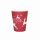 Papírpohár 340ml (90mm) karácsonyi, piros-fehér