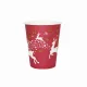 Papírpohár 340ml (90mm) karácsonyi, piros-fehér