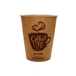 Kraft papírpohár 340ml (90mm) COFFEE TIME
