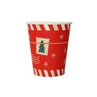 100% lebomló papírpohár karácsonyi POSTCARD 350ml (90mm) műanyagmentes