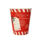 100% lebomló papírpohár karácsonyi POSTCARD 350ml (90mm) műanyagmentes
