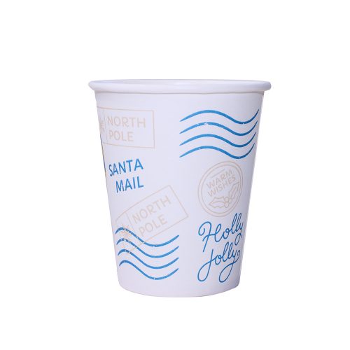 100% lebomló papírpohár karácsonyi POSTCARD 350ml (90mm) műanyagmentes