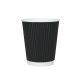 Duplafalú papírpohár 350ml (90mm) BLACK WAVES 3D