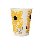 100% lebomló papírpohár  duplafalú 350ml (90mm) SUNFLOWER 3D műanyagmentes