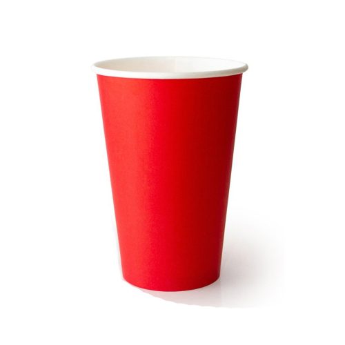 Piros papírpohár 450ml (90mm)