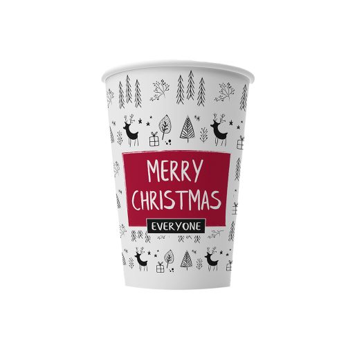 Papírpohár 450ml (90mm) MERRY CHRISTMAS 